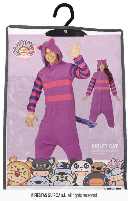 Disfraz pijama gato lila