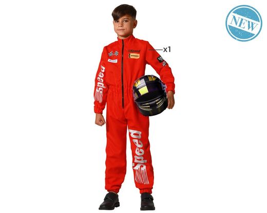 Disfraz Piloto De Carreras Rojo Infantil