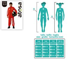 Disfraz Piloto De Carreras Rojo Infantil