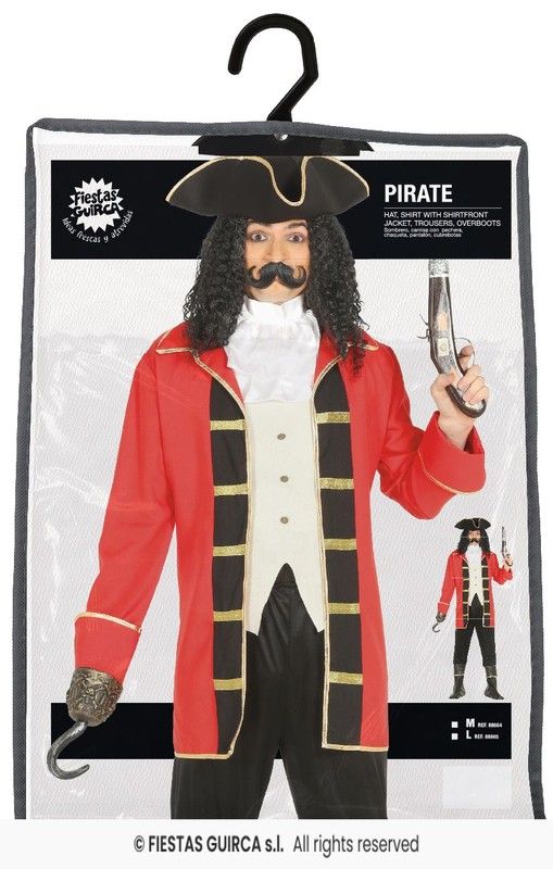 Disfraz pirata Capitán Garfio adulto