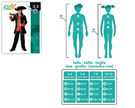 Disfraz pirata niño infantil