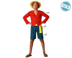 Disfraz Pirata Rojo Manga Infantil