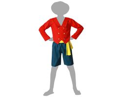Disfraz Pirata Rojo Manga Infantil