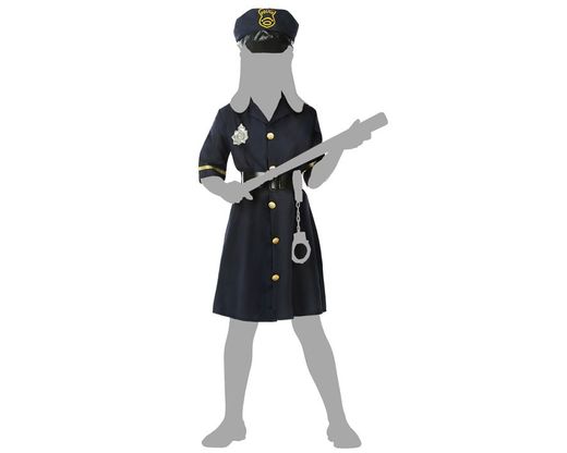 Disfraz Policia Niña infantil Azul Marino