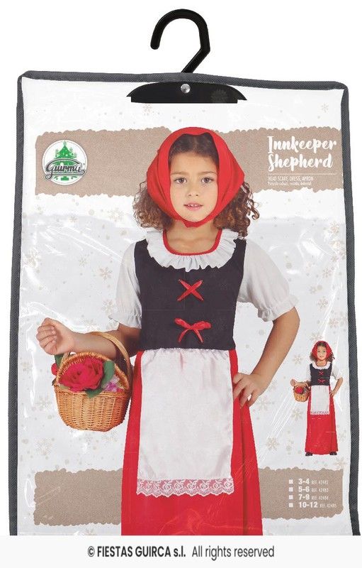 Disfraz Posadera-Mesonera-Pastora infantil