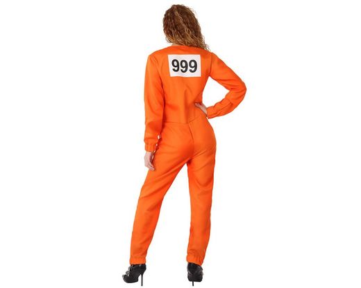 Disfraz presa naranja mujer