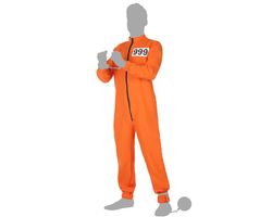 Disfraz preso naranja adulto