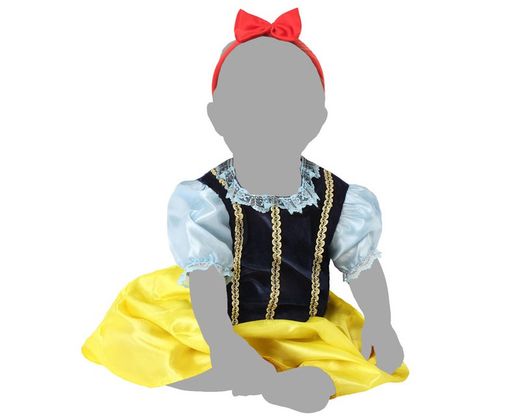 Disfraz princesa de cuento blancanieves bebé
