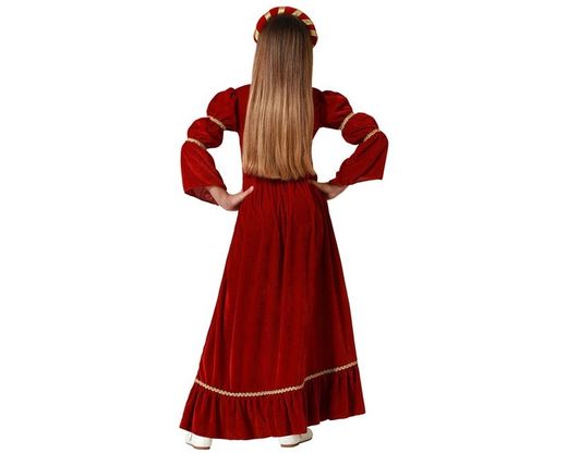Disfraz Reina medieval Rojo infantil