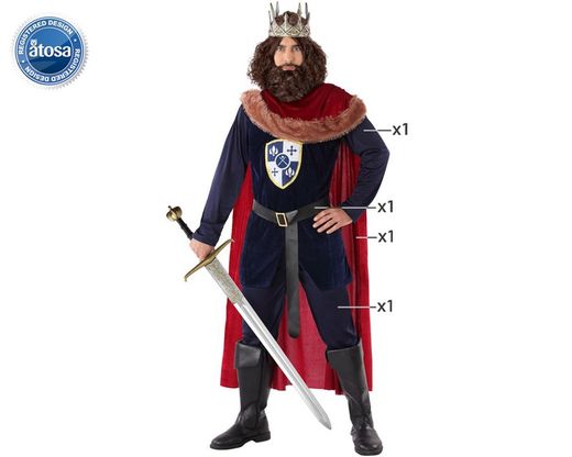 Disfraz rey medieval adulto