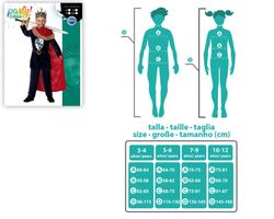 Disfraz rey medieval rojo infantil