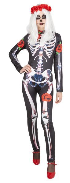 Disfraz Skelita Catrina Rosas adulta talla unica