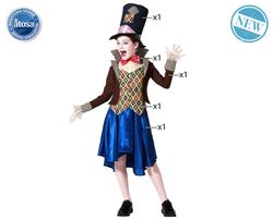 Disfraz sombrerera loca infantil
