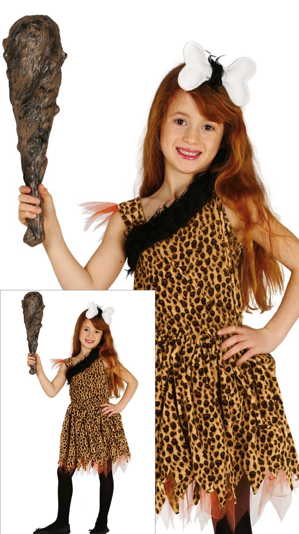 Disfraz Troglodita-Cavernicola infantil 10-12 años