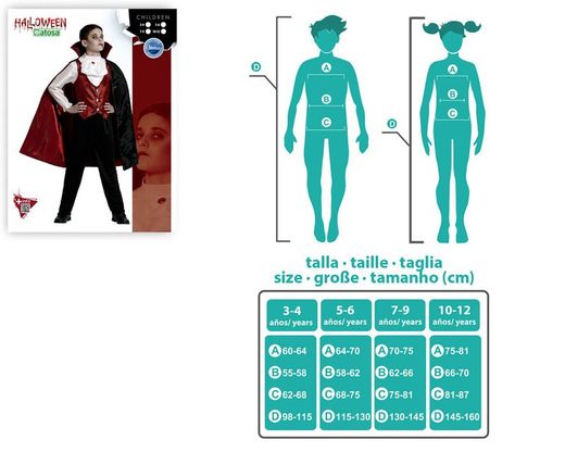 Disfraz vampiro niño infantil