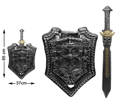Escudo Con Espada 65X37Cm Vikingo 79000