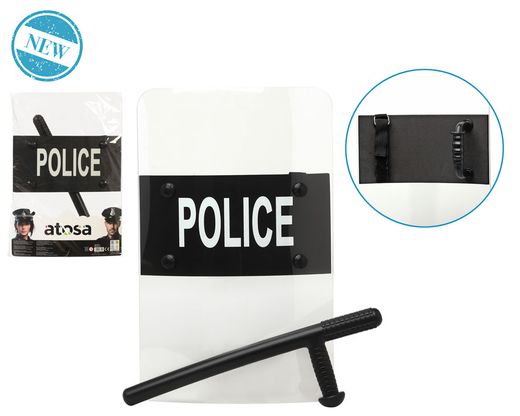 Escudo Y Porra Policia 42X27 83700