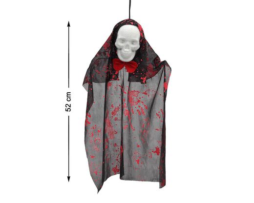Esqueleto Colgante 52Cm Sangriento Negro