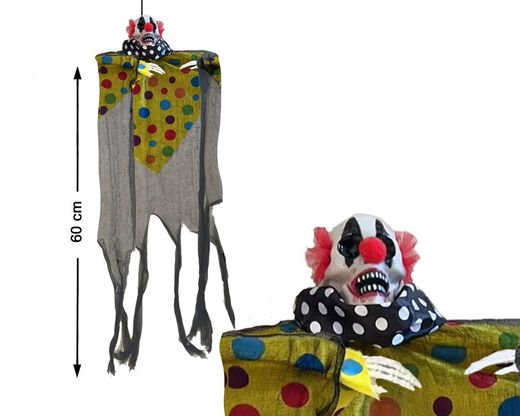 Esqueleto De Payaso Colgante 65X60Cm