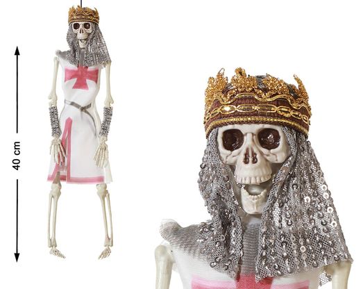 Esqueleto Rey Medieval 40Cm