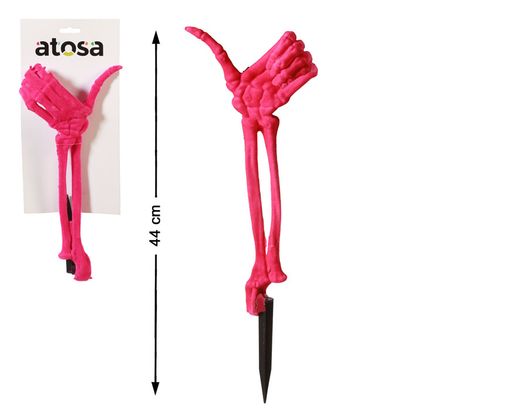 Estaca De Mano Flocada Rosa