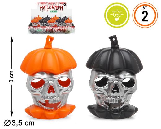 Exp/12- Cabeza Calavera 9Cm Luz 2 St.