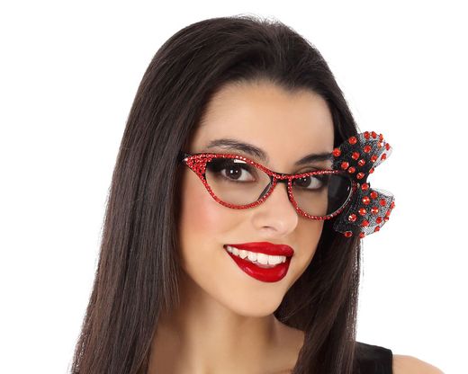 Gafas Con Lazo Rojo 62921