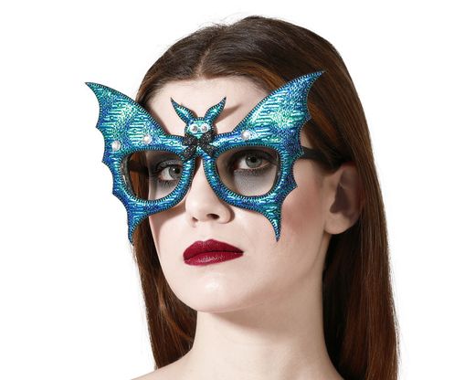 Gafas Halloween 20X10 Cm Murcielago Azul