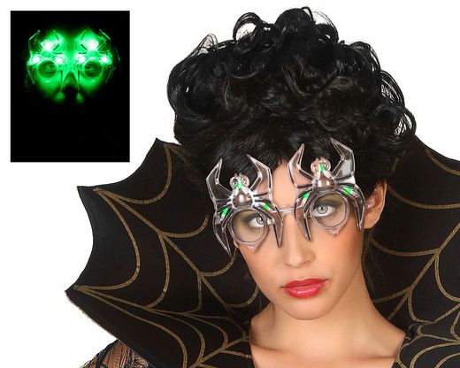 Gafas Halloween Araña Luz
