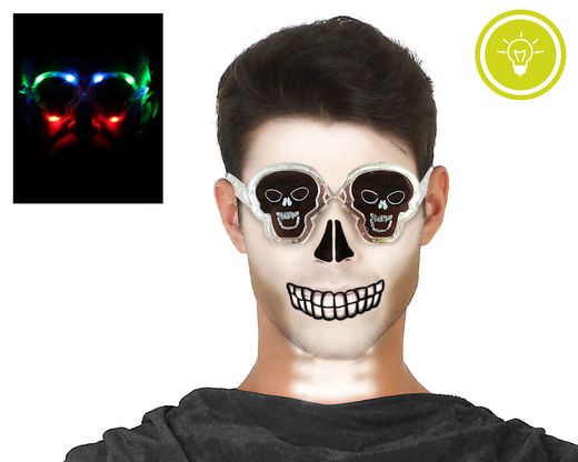 Gafas Halloween Esqueleto Luz