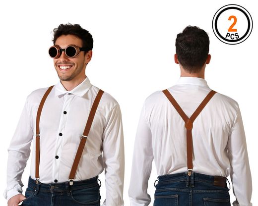 Gafas Y Tirantes Marron 2 Pcs 79948