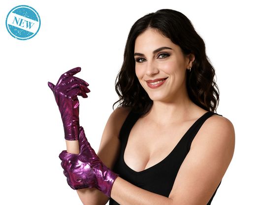 Guantes 24 Cm Metalizado Morado 83971