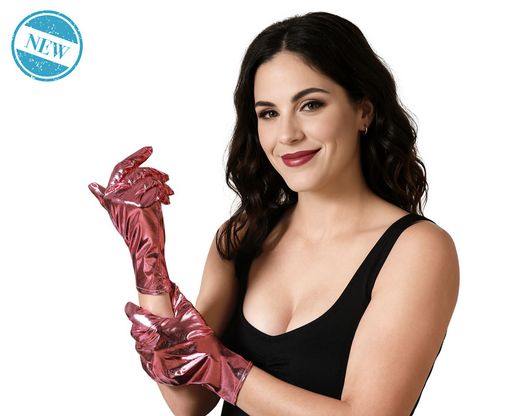 Guantes 24 Cm Metalizado Rosa 83970