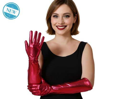 Guantes 38 Cm Metalizado Fucsia 83963