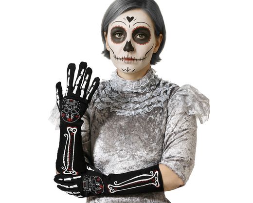 Guantes 38 Cm Muerte Mexicana