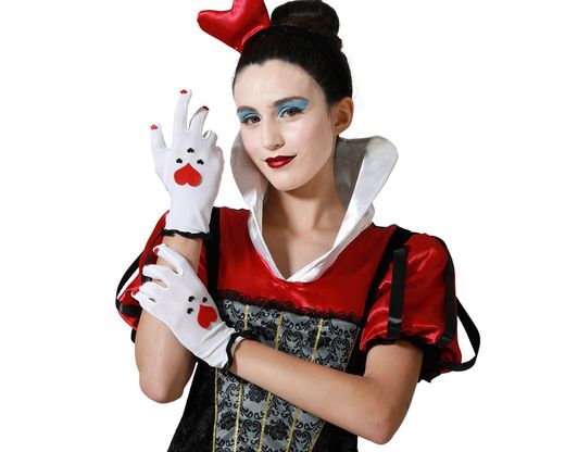 Guantes Corazones Blanco 50398