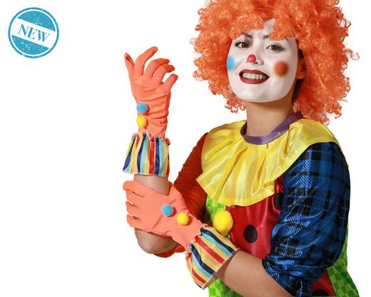 Guantes Payaso Naranja 83371