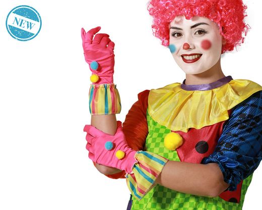 Guantes Payaso Rosa 83370