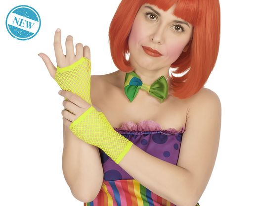 Guantes Rejilla 11 Cm Amarillo Neon 83834