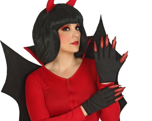 Guantes Uñas Rojo
