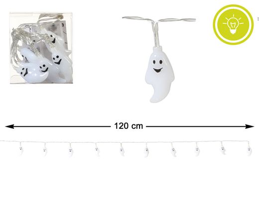 Guirnalda 120 Cm Fantasma Con Luz