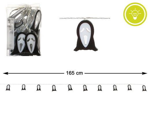 Guirnalda 165 Cm Fantasma Con Luz