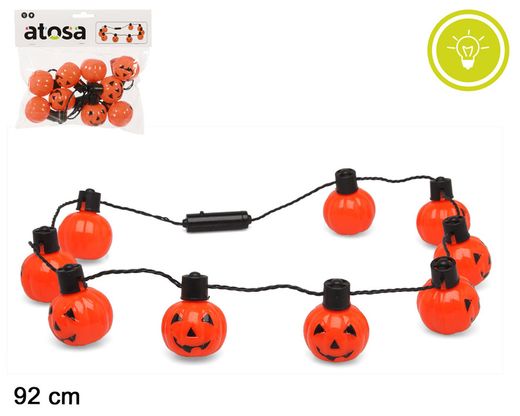 Guirnalda 92 Cm Calabaza Con Luz