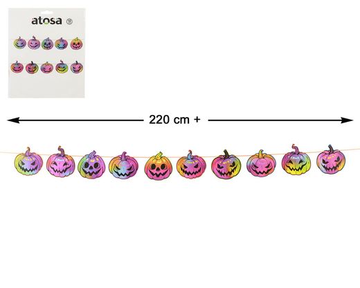 Guirnalda Calabaza Multicolor 10 Pcs
