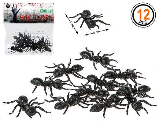 Hormigas 12.5X15Cm 12 U Negro