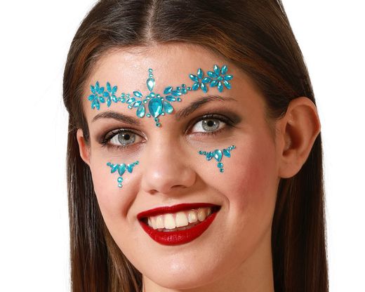 Joyas Faciales Adhesivas Azul 79720