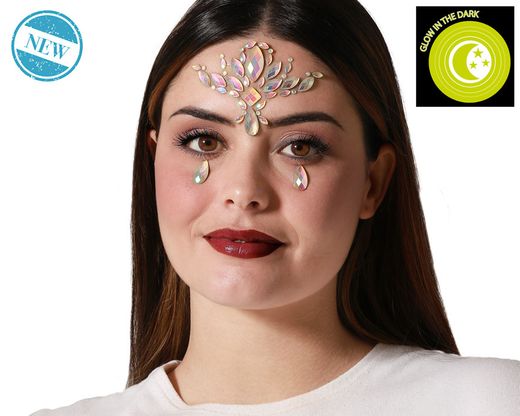 Joyas Faciales Adhesivas Glow In The Dark 81437