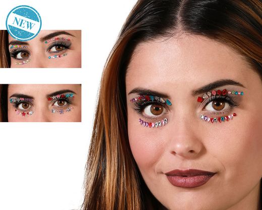 Joyas Faciales Adhesivas Multicolor 83324