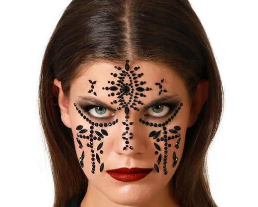 Joyas Faciales Adhesivas Negro 78134
