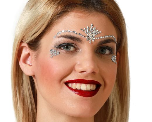 Joyas Faciales Adhesivas Plateado 80015